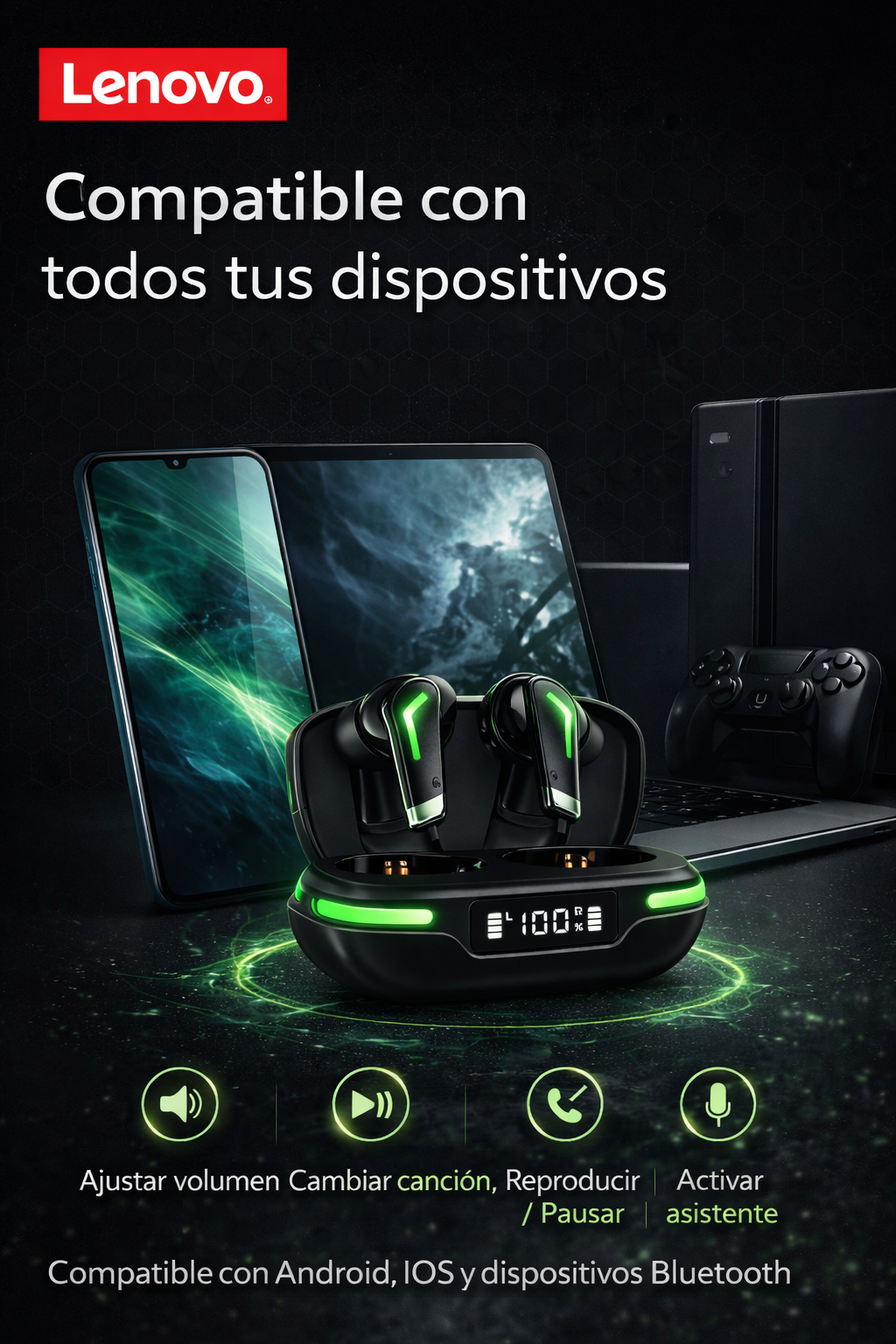 Audifonos gaming Lenovo GM3